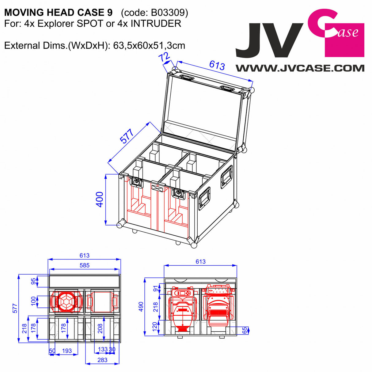 JV Case Moving Head Case 9