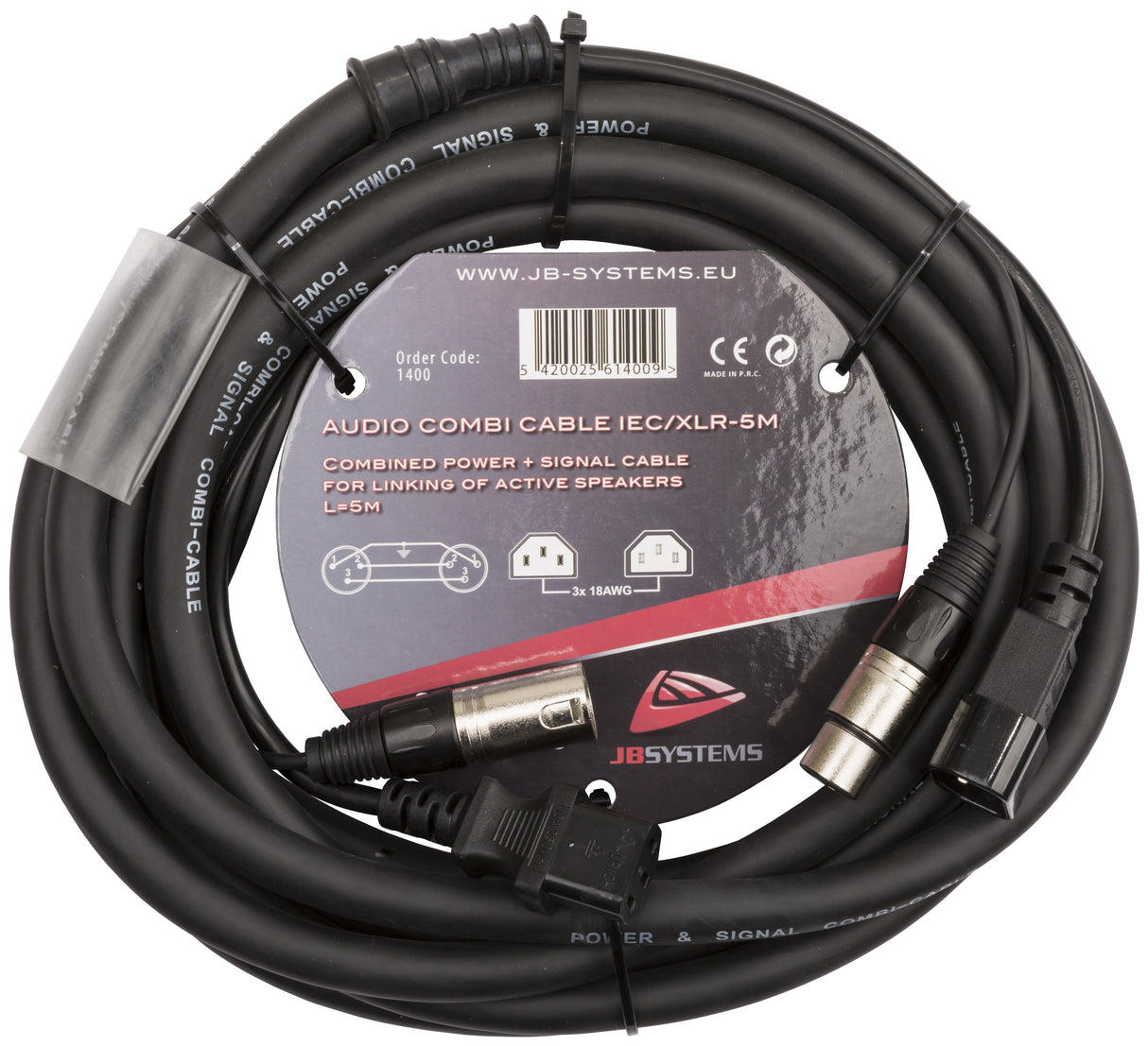 Hilec Audio Combi Kabel IEC/XLR-5M