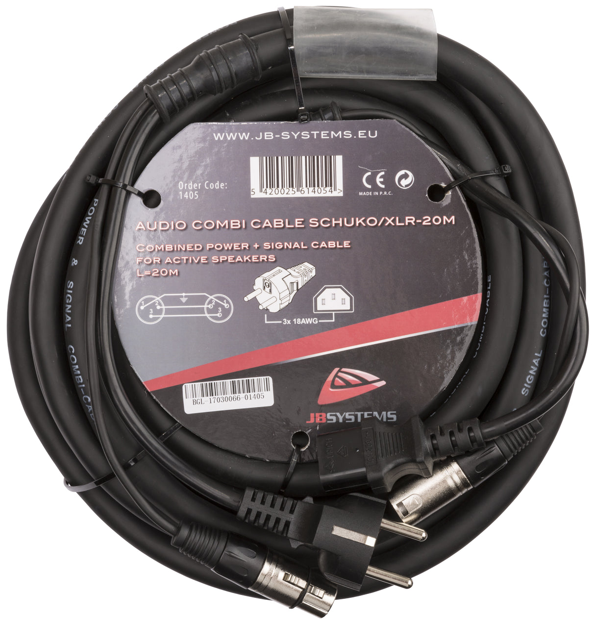 Hilec Audio Combi Kabel SCHUKO/XLR-20M