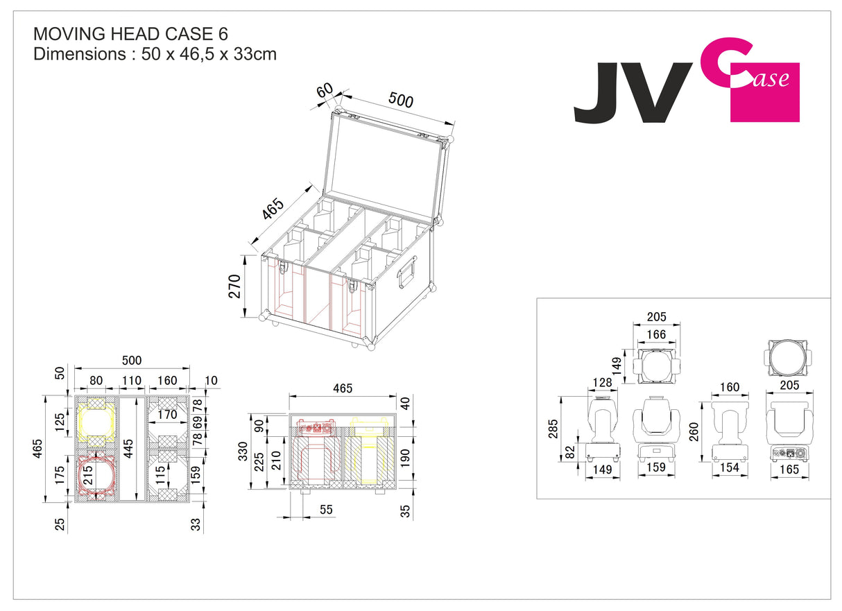 JV Case Moving Head Flight Case 6