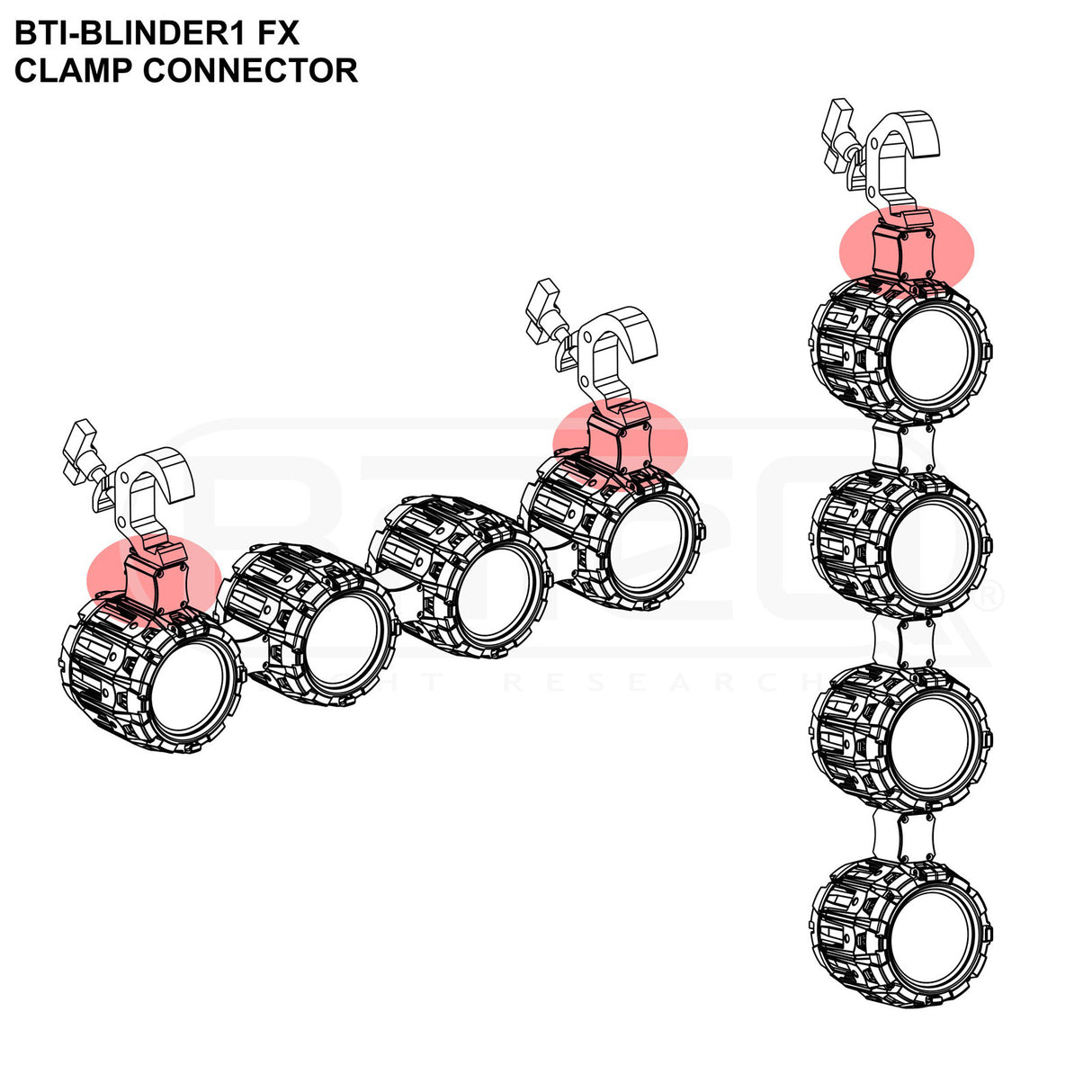 Briteq BTI-BLINDER1 Clamp Connector