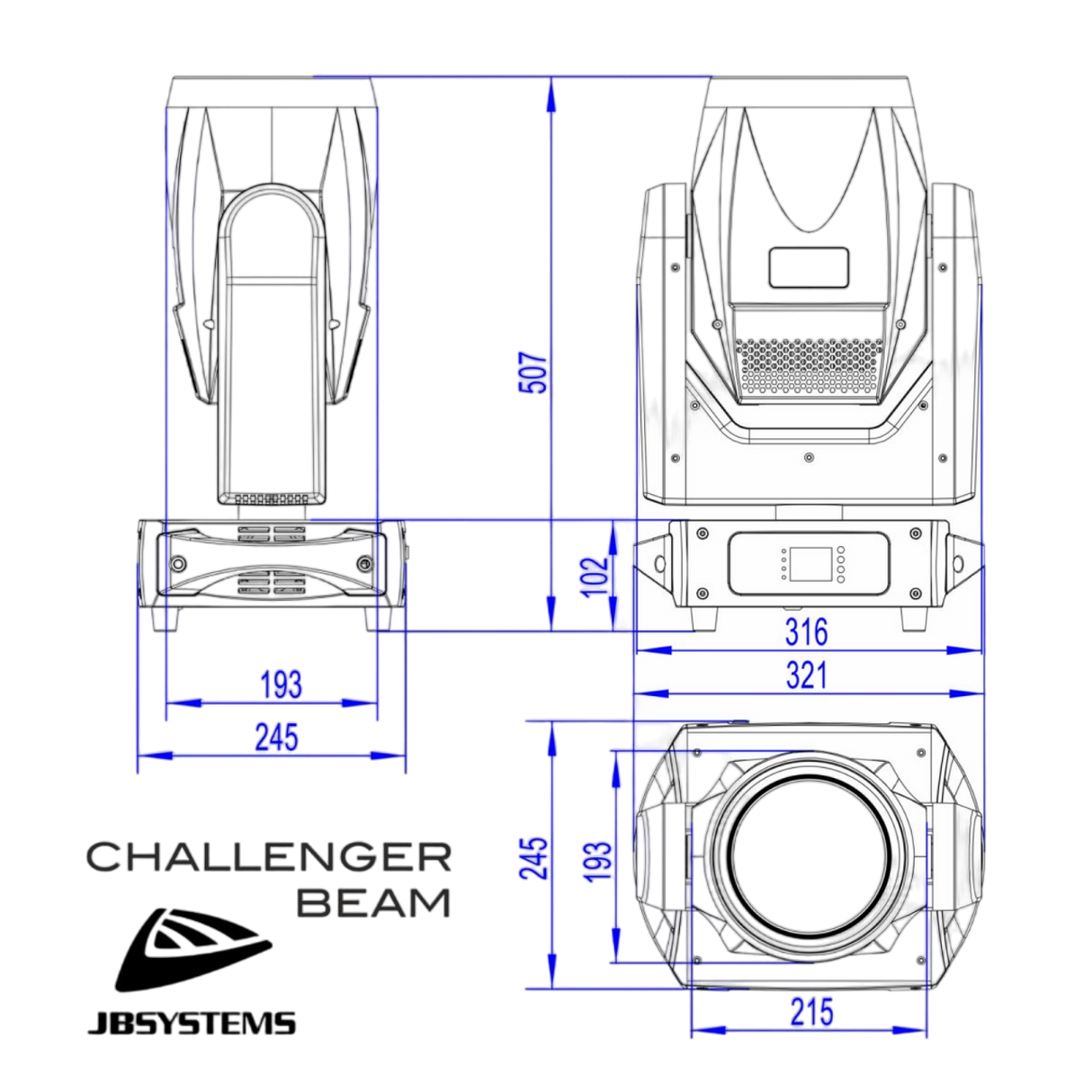 JB Systems Challenger Beam Movinghead