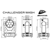 JB Systems Challenger Wash 7x40W RGBW Movinghead