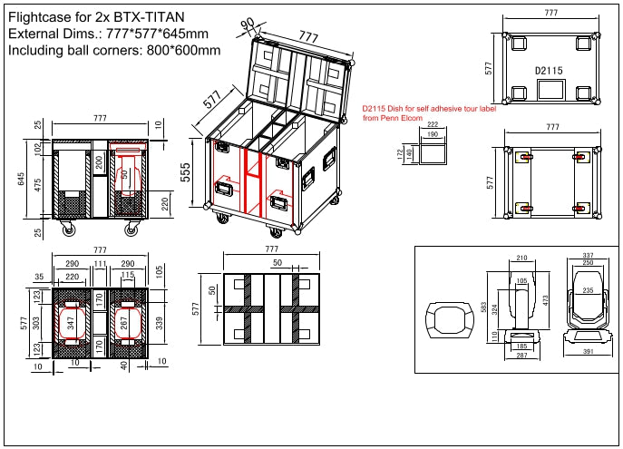 JV Case Voor 2x BTX-TITAN