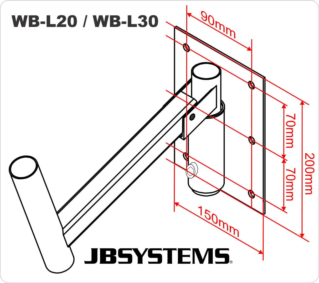 Hilec WB-L20 Muurbevestiging