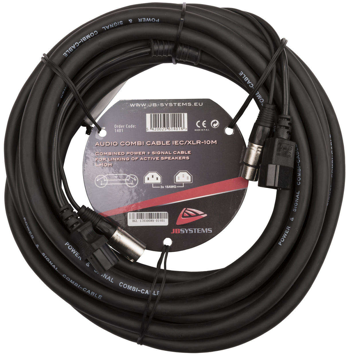 Hilec Audio Combi Kabel IEC/XLR-10M