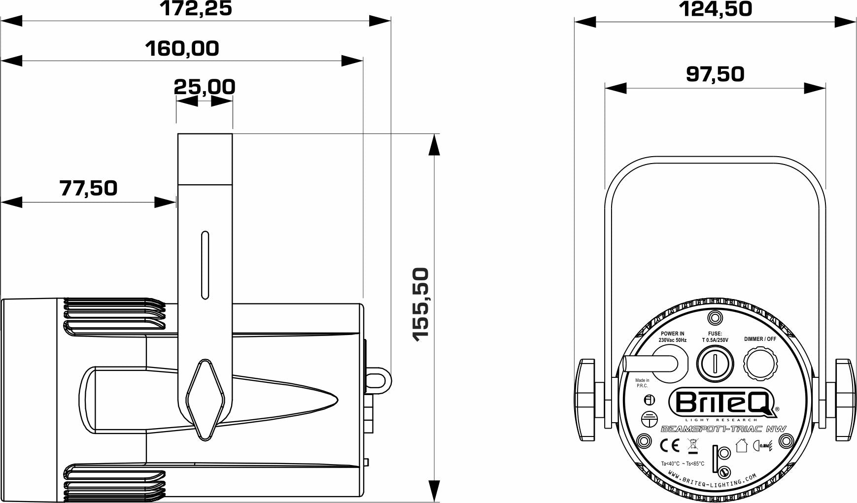 Briteq Beamspot1 Triac WW Led Projector