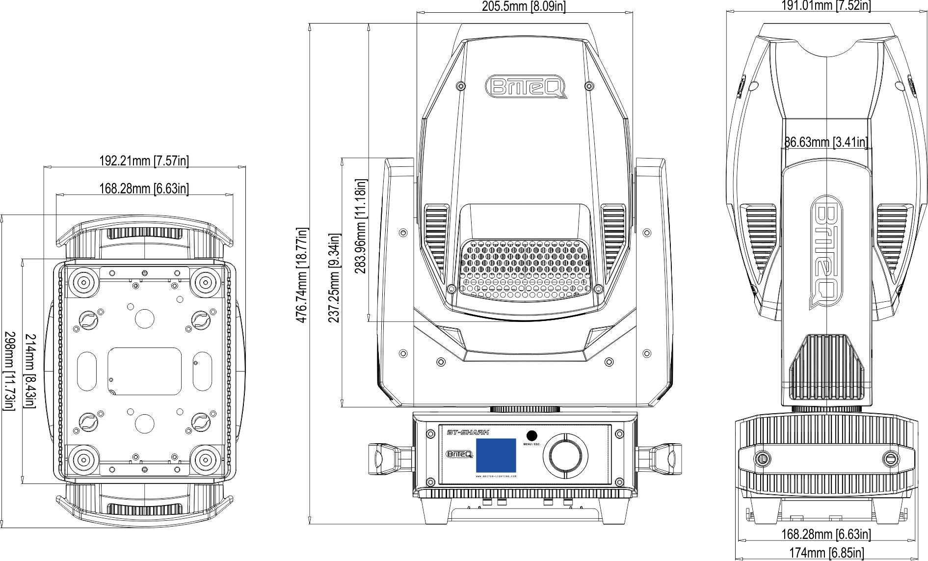 Briteq BT-SHARK LED Movinghead