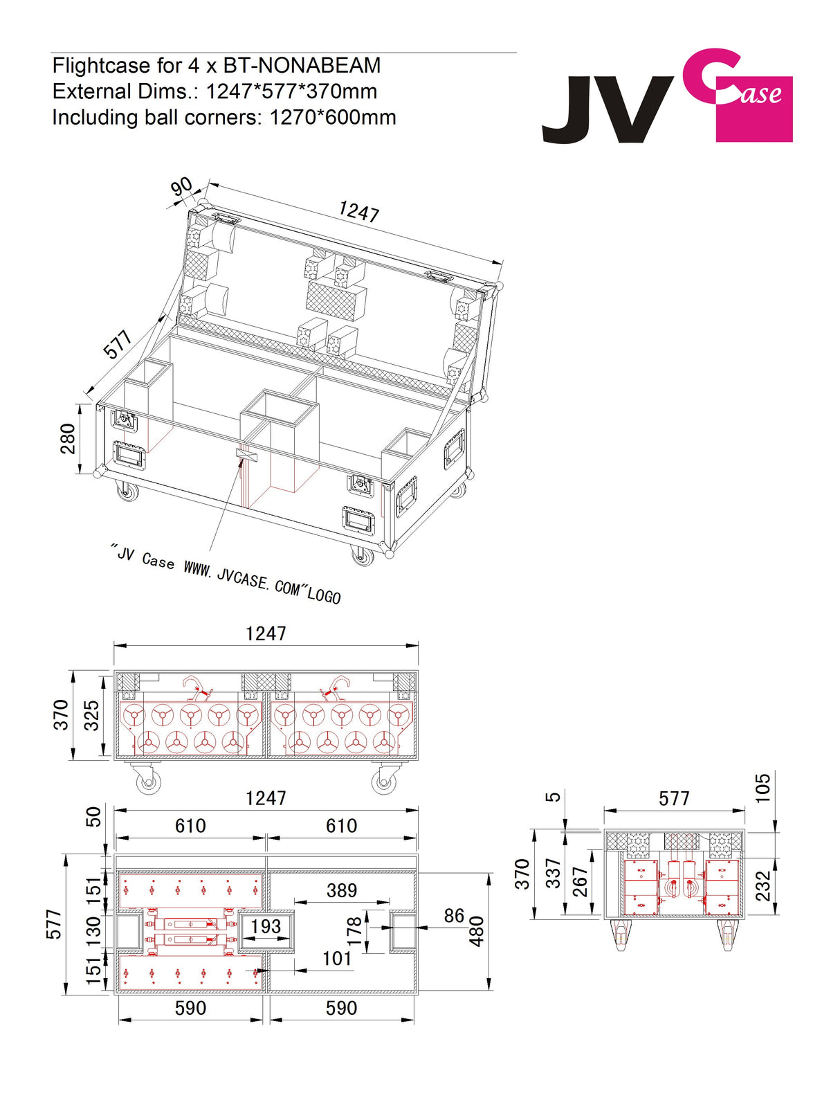 JV Case voor 4x BT-NONABEAM