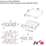 JV Case voor 6 x Accu-Compact Flightcase