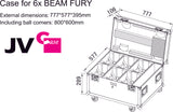 JV Case voor 6x BEAM FURY-1 Flightcase