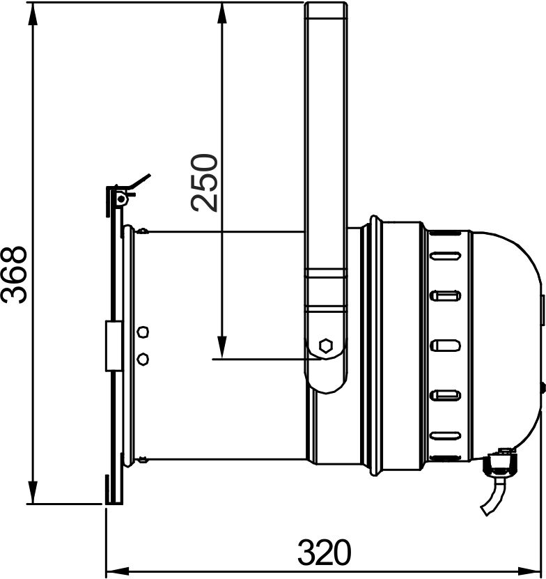 Briteq COB PAR56-100WW BLACK Projector