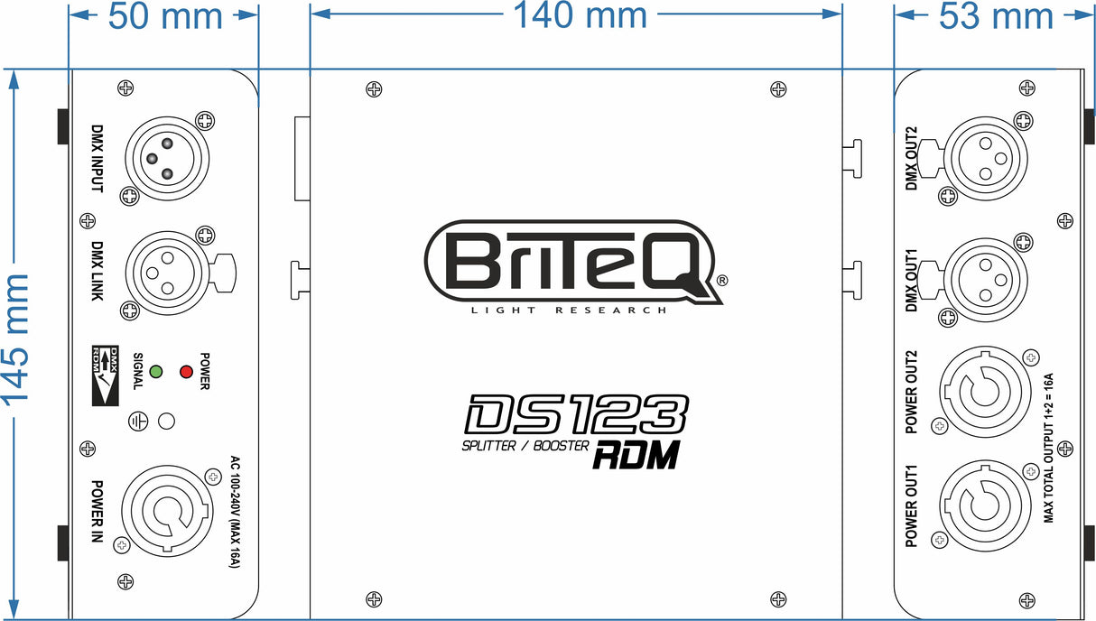 Briteq DS123-RDM Splitter