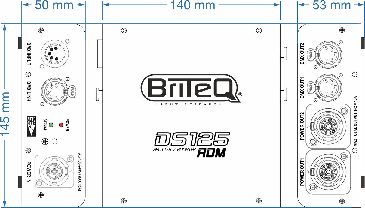 Briteq DS125-RDM Splitter