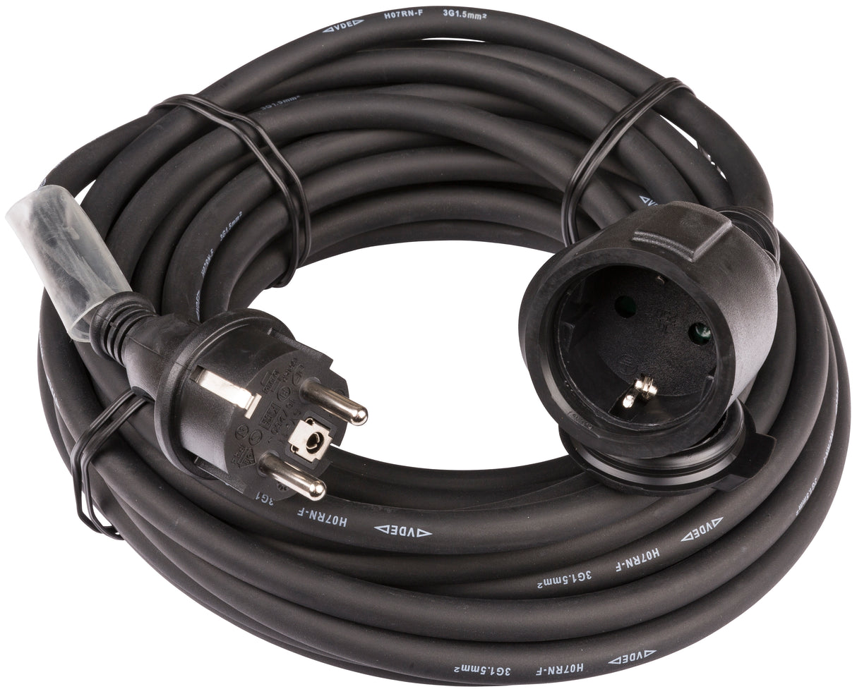 Hilec POWERCABLE-3G1.5-15M-G Verlängerungskabel