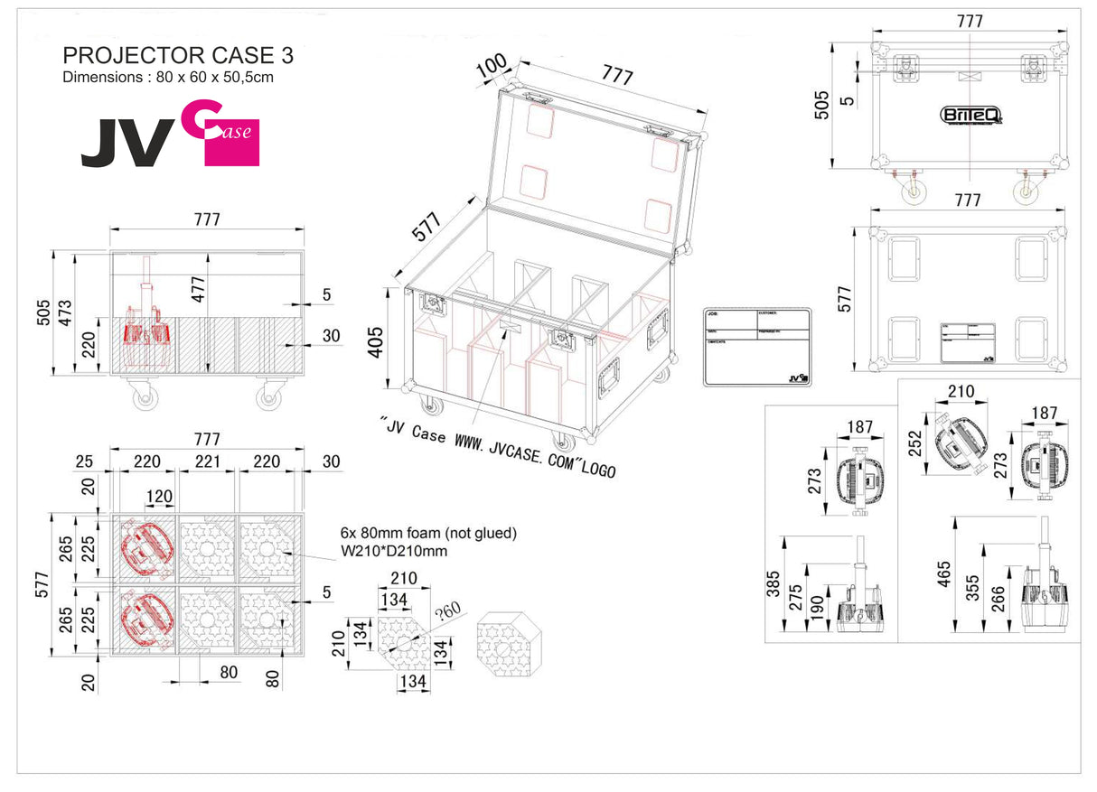 JV Case Projecteur Case 3 Flight Case