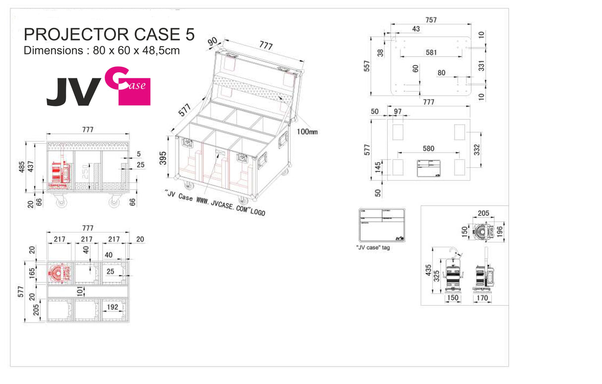 JV Case Projector Case 5 Flightcase