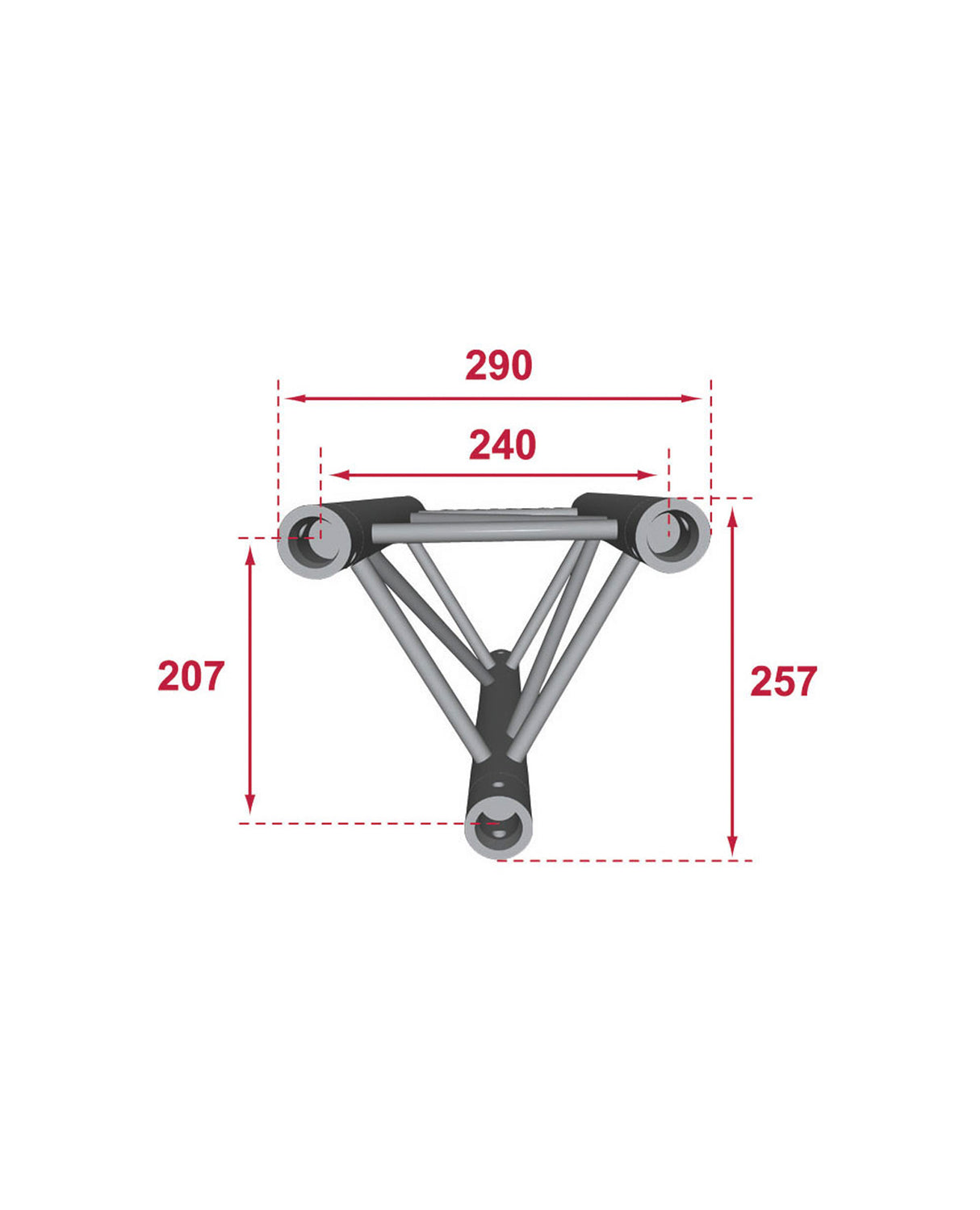 Contestage PT29-050 Zwarte Driehoek Truss