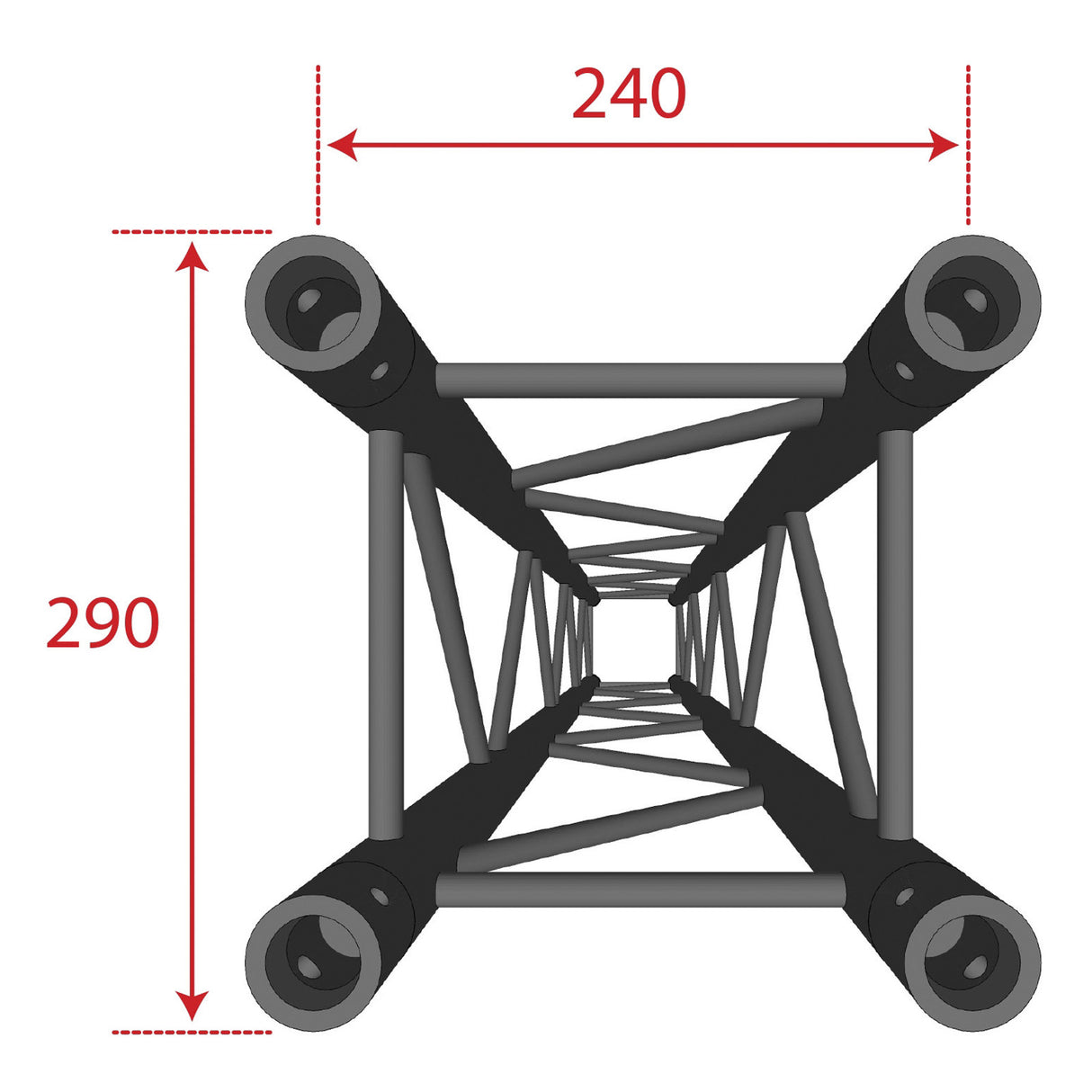 Contestage QUA29-025 Zwarte Truss