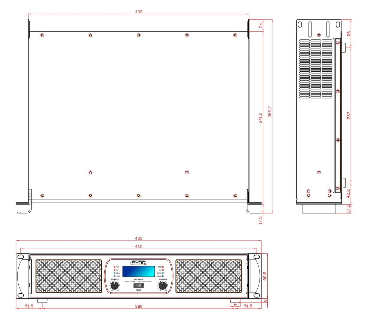 Synq SE-1800 Versterker