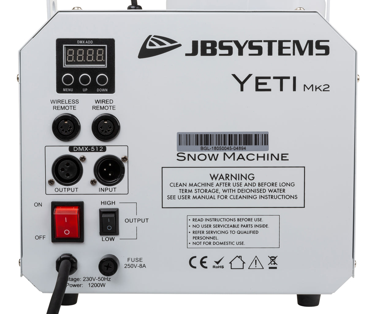 JB Systems Yeti MK2 Sneeuwmachine